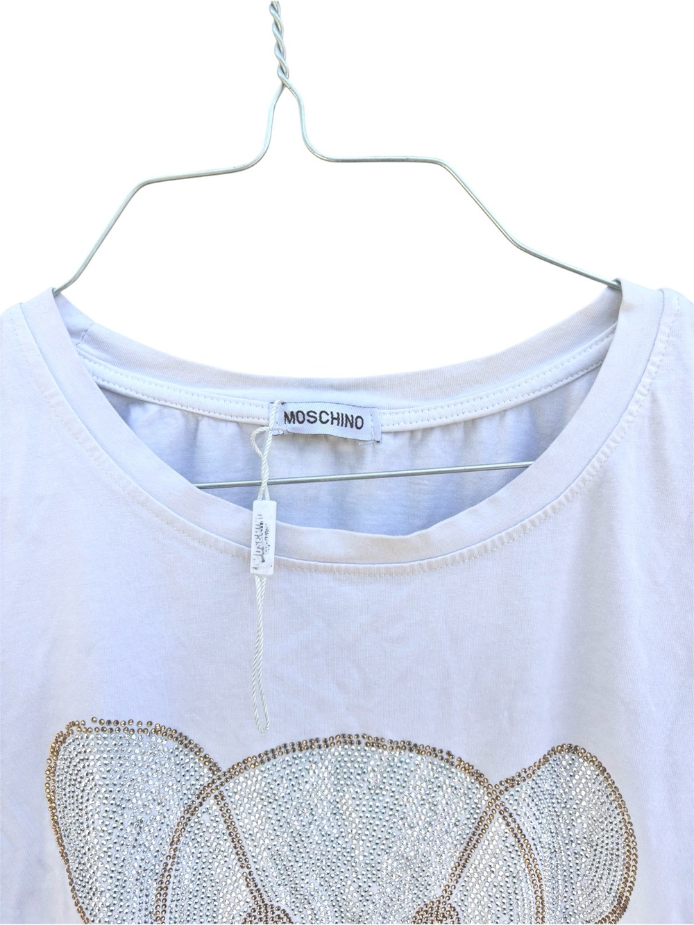 MOSCHINO Rhinestone 3D Teddy Bear Tee - Picture 3 of 5